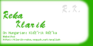 reka klarik business card